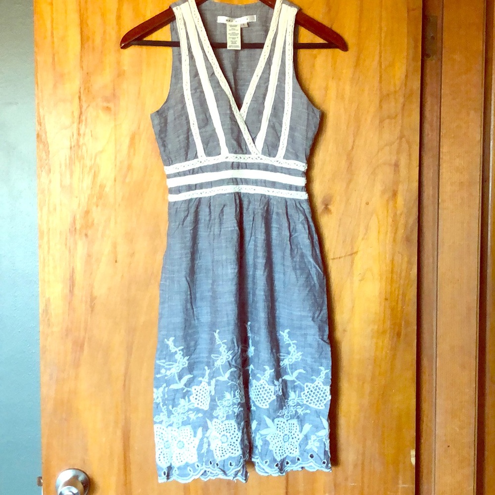 Great and cream embroidered summer dress